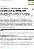 Cover page: An International Consensus on the Design of Prospective Clinical–Translational Trials in Spatially Fractionated Radiation Therapy