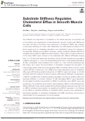 Cover page: Substrate Stiffness Regulates Cholesterol Efflux in Smooth Muscle Cells