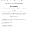Cover page: Field-based detection and monitoring of uranium in contaminated groundwater using two immunosensors