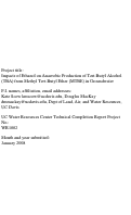 Cover page: Impacts of Ethanol on Anaerobic Production of Tert-Butyl Alcohol (TBA) from Methyl Tert-Butyl Ether (MTBE) in Groundwater