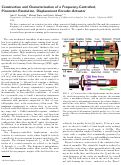 Cover page: Construction and characterization of a frequency-controlled, picometer-resolution, displacement encoder-actuator