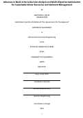 Cover page: Advances in Multi-Criteria Decision Analysis and Multi-Objective Optimization for Sustainable Water Resources and Sediment Management