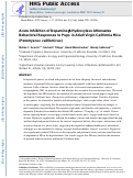 Cover page: Acute inhibition of dopamine β-hydroxylase attenuates behavioral responses to pups in adult virgin California mice (Peromyscus californicus).