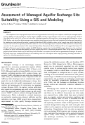 Cover page: Assessment of Managed Aquifer Recharge Site Suitability Using a GIS and Modeling