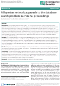 Cover page: A Bayesian network approach to the database search problem in criminal proceedings