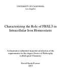 Cover page: Characterizing the Role of FBXL5 in Intracellular Iron Homeostasis
