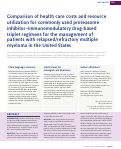 Cover page: Comparison of health care costs and resource utilization for commonly used proteasome inhibitor-immunomodulatory drug-based triplet regimens for the management of patients with relapsed/refractory multiple myeloma in the United States.