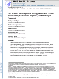 Cover page: The Pediatric Autism Spectrum Therapy Observation System: Development, Psychometric Properties, and Sensitivity to Treatment