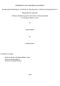 Cover page: Examining the Determinants of COVID-19: The Experience of Burnout Among Parents in a Marginalized Community