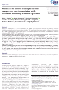 Cover page: Moderate to severe leukocytosis with vasopressor use is associated with increased mortality in trauma patients