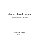 Cover page: What We Should Measure