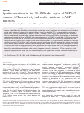 Cover page: Specific mutations in the D1–D2 linker region of VCP/p97 enhance ATPase activity and confer resistance to VCP inhibitors