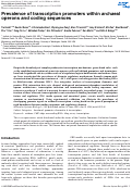Cover page: Prevalence of transcription promoters within archaeal operons and coding sequences