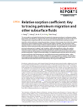 Cover page: Relative sorption coefficient: Key to tracing petroleum migration and other subsurface fluids