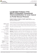 Cover page: Longitudinal Analysis of the Effect of Repeated Transarterial Chemoembolization for Liver Cancer on Portal Venous Pressure