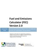 Cover page: Fuel and Emissions Calculator (FEC) Version 2.0