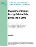 Cover page: Inventory of China's Energy-Related CO2 Emissions in 2008