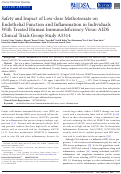 Cover page: Safety and Impact of Low-dose Methotrexate on Endothelial Function and Inflammation in Individuals With Treated Human Immunodeficiency Virus: AIDS Clinical Trials Group Study A5314