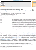 Cover page: Observations of mixing and transport on a steep beach