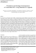 Cover page: Prevalence and Virologic Consequences of Transmitted HIV-1 Drug Resistance in Uganda