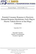 Cover page: Potential Consumer Response to Electricity Demand Response Mechanisms: Early Plug-in Electric Vehicle Drivers in San Diego, California