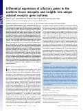 Cover page: Differential expression of olfactory genes in the southern house mosquito and insights into unique odorant receptor gene isoforms