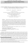 Cover page: A hybrid multi-degree-of-freedom vibration isolation platform for spacecrafts by the linear active disturbance rejection control