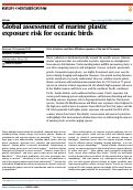 Cover page: Global assessment of marine plastic exposure risk for oceanic birds.