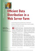 Cover page: Efficient data distribution in a Web server farm