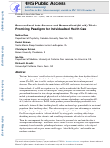 Cover page: Personalized Data Science and Personalized (N-of-1) Trials: Promising Paradigms for Individualized Health Care.