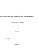 Cover page: Some Contributions to Circular and Linear Statistics