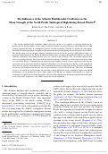 Cover page: The influences of the Atlantic Multidecadal Oscillation on the Mean Strength of the North Pacific Subtropical High during Boreal Winter