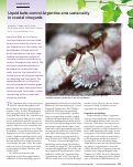 Cover page: Liquid baits control Argentine ants sustainably in coastal vineyards