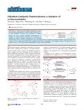Cover page: Palladium-Catalyzed, Enantioselective α‑Arylation of α‑Fluorooxindoles