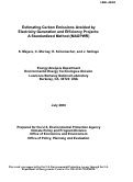 Cover page: Estimating carbon emissions avoided by electricity generation and 
efficiency projects: A standardized method (MAGPWR)