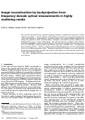 Cover page: Image reconstruction by backprojection from frequency-domain optical measurements in highly scattering media.