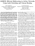 Cover page: LEMUR: Efficient Multicasting in Ad-hoc Networks Using Label Switching and Unicast Routing