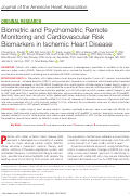 Cover page: Biometric and Psychometric Remote Monitoring and Cardiovascular Risk Biomarkers in Ischemic Heart Disease