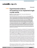 Cover page: Experimental evidence of auxeticity in ion implanted single crystal calcite