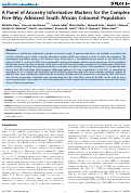 Cover page: A Panel of Ancestry Informative Markers for the Complex Five-Way Admixed South African Coloured Population