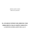 Cover page: EL ANÁLISIS ECONÓMICO DEL DERECHO COMO HERRAMIENTA PARA EL DISEÑO NORMATIVO LA PROPUESTA DE REGLAMENTO DEL GAS L P.