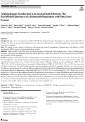 Cover page: Telehepatology Satisfaction Is Associated with Ethnicity: The Real-World Experience of a Vulnerable Population with Fatty Liver Disease