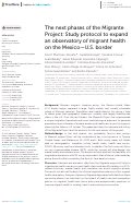 Cover page: The next phases of the Migrante Project: Study protocol to expand an observatory of migrant health on the Mexico—U.S. border