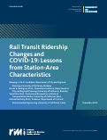 Cover page: Rail Transit Ridership Changes and COVID-19: Lessons from Station-Area Characteristics