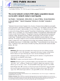 Cover page: The social network context of HIV stigma: Population-based, sociocentric network study in rural Uganda