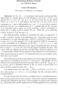 Cover page: Estimating Relative Density on a Metric Space