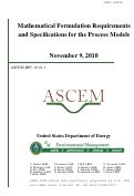 Cover page: Mathematical Formulation Requirements and Specifications for the Process Models