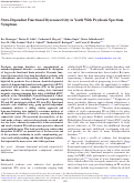 Cover page: State-Dependent Functional Dysconnectivity in Youth With Psychosis Spectrum Symptoms