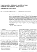 Cover page: Implementation of intensity-modulated laser diodes in time-resolved, pump-probe fluorescence microscopy.