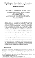 Cover page: Modeling the Co-evolution of Committee Formation and Awareness Networks in Organizations